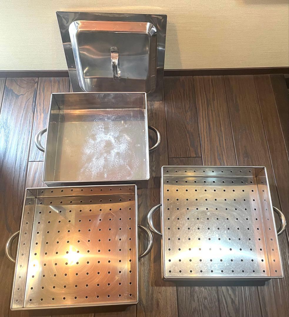 業務用角蒸し器3段　39cm×39cm