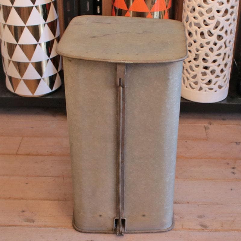 アンティーク調 ペダル式ダストボックス ゴミ箱 蓋付き 399-1707