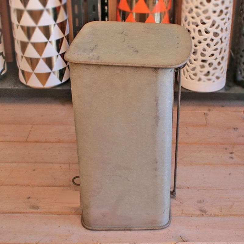 アンティーク調 ペダル式ダストボックス ゴミ箱 蓋付き 399-1707