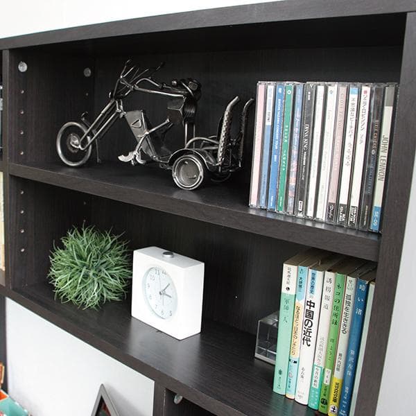 《新品・送料無料》パソコンデスク 幅115cm 上下一体型 本棚 ダークブラウン