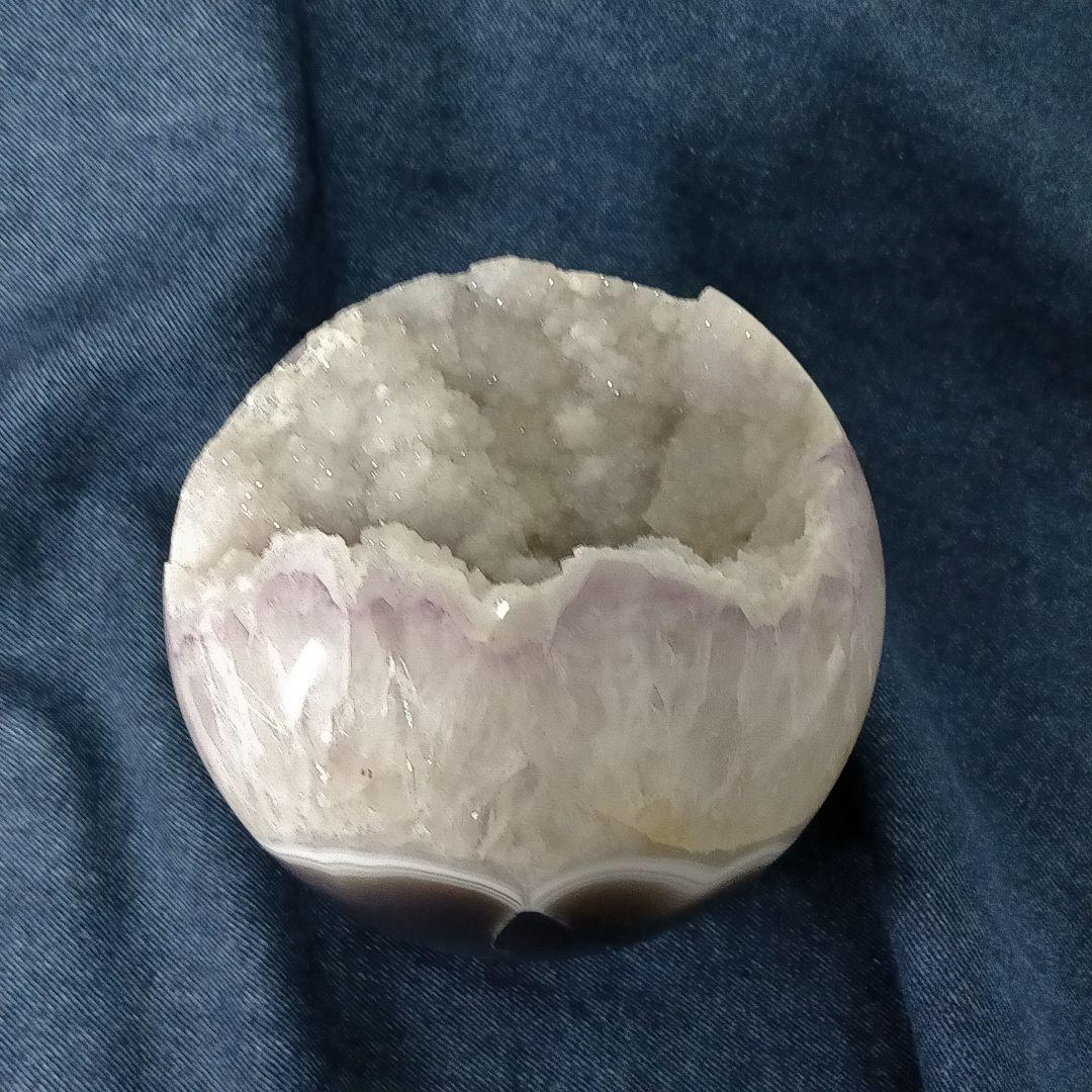 アメジスト 球体 置物 木製台座付き