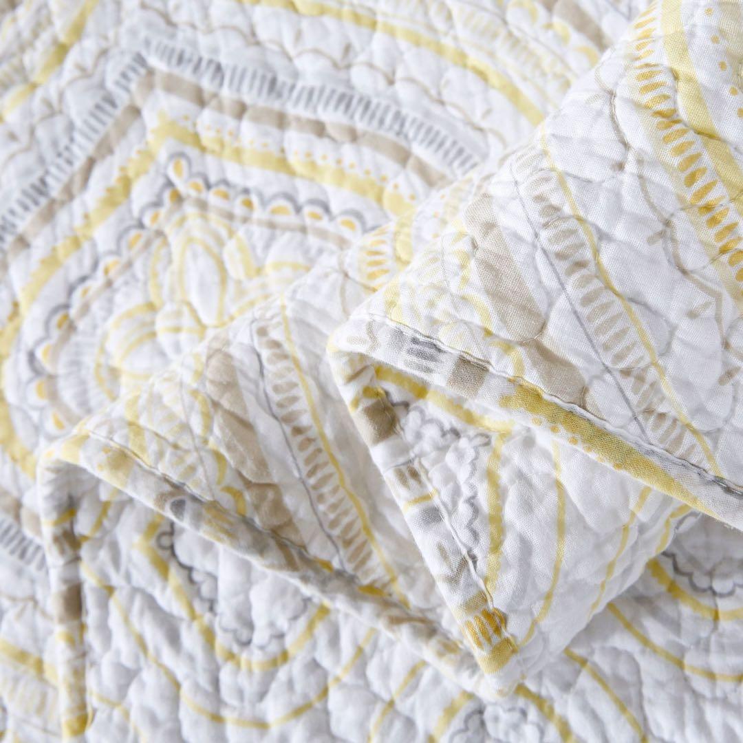 キルトベッドカバー3点セット綿マルチカバー キルティング 839