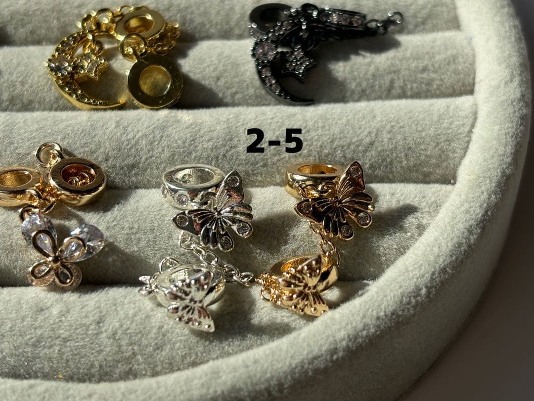 チェーン付ロンデル　パーツ　シルバー　ゴールド　ブラック　ハンドメイド　ばら売り