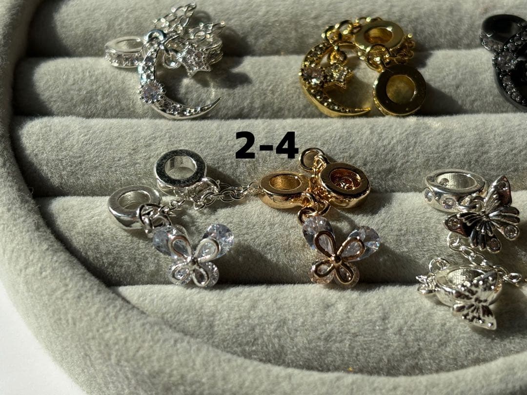 チェーン付ロンデル　パーツ　シルバー　ゴールド　ブラック　ハンドメイド　ばら売り