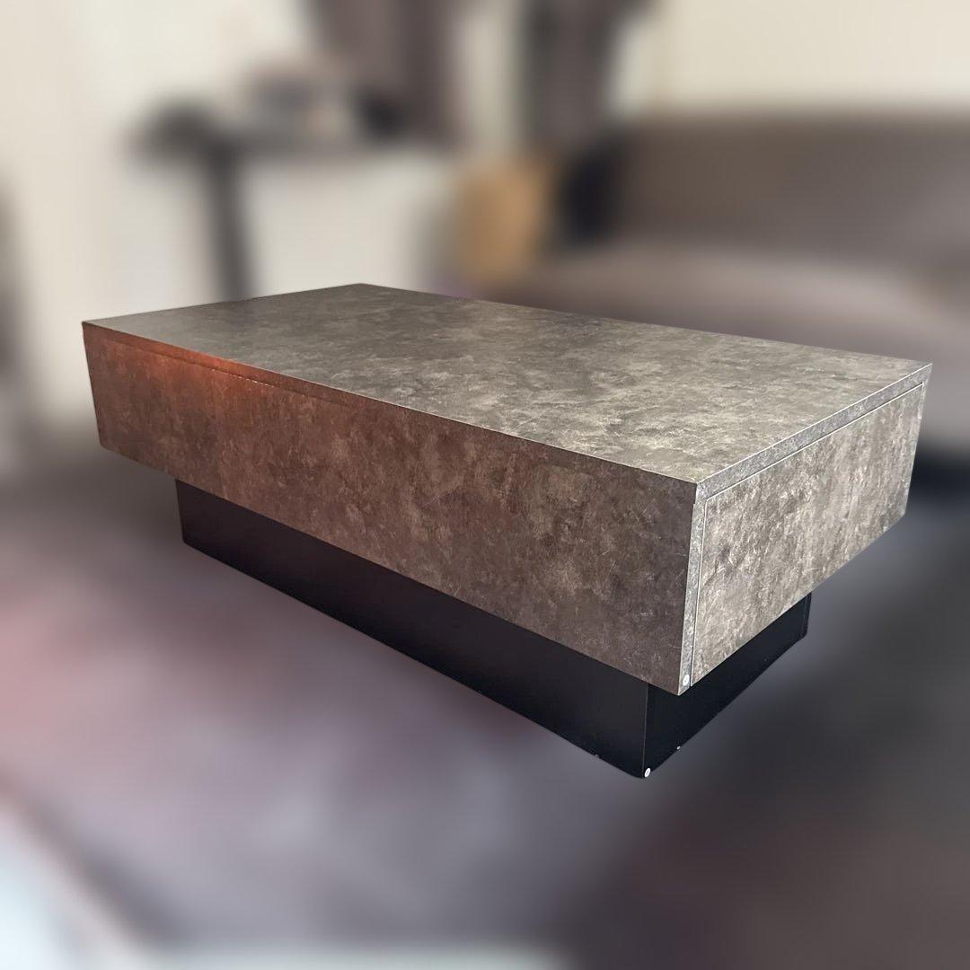 EMOOR 引出し収納付きセンターテーブル グレー