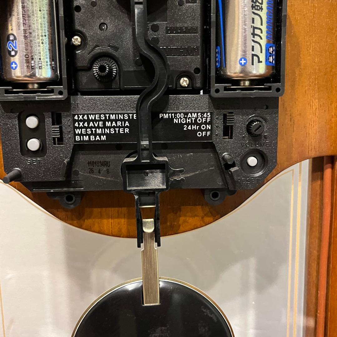 BULOVA ブローバ 置時計 クオーツ チャイム 木製 クラシック 振り子