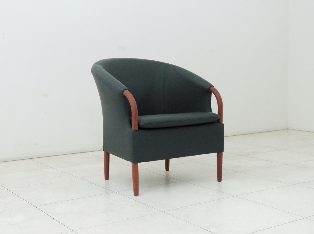 デンマーク NIELAUS&JEKI MOBLER 1人掛けソファ 本革×チーク