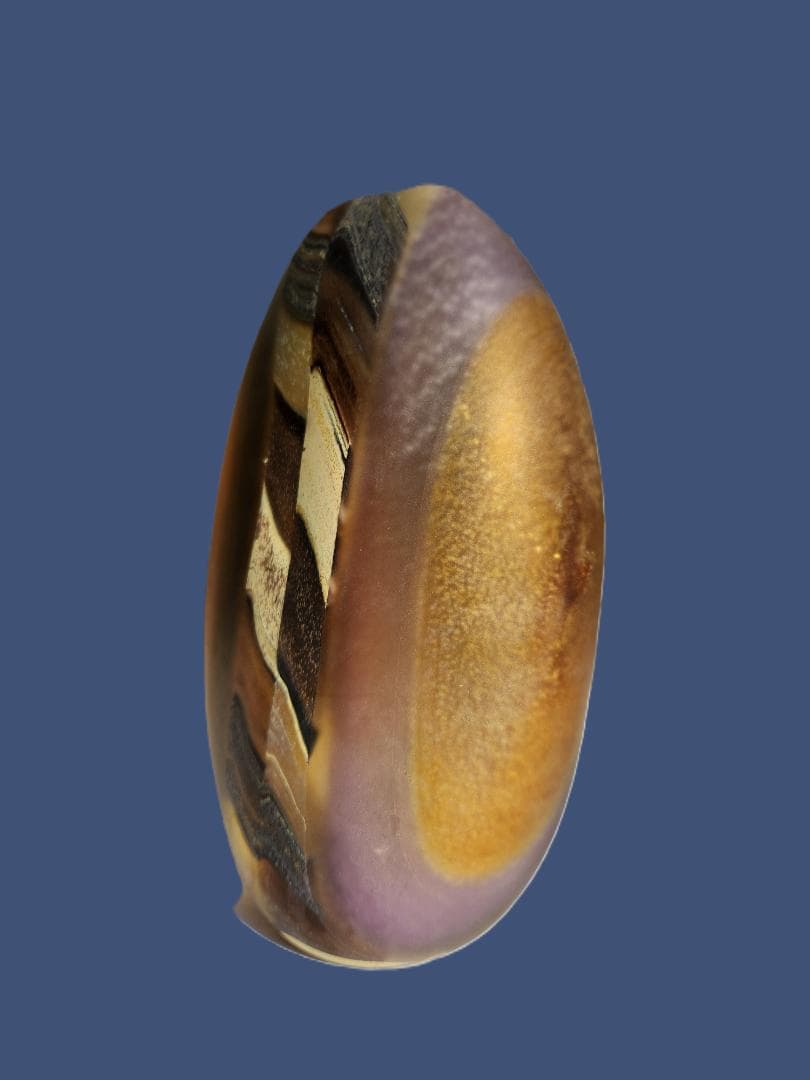 一点もの 窯変流水彩花器 共箱付 未使用 ガラス工芸 置物