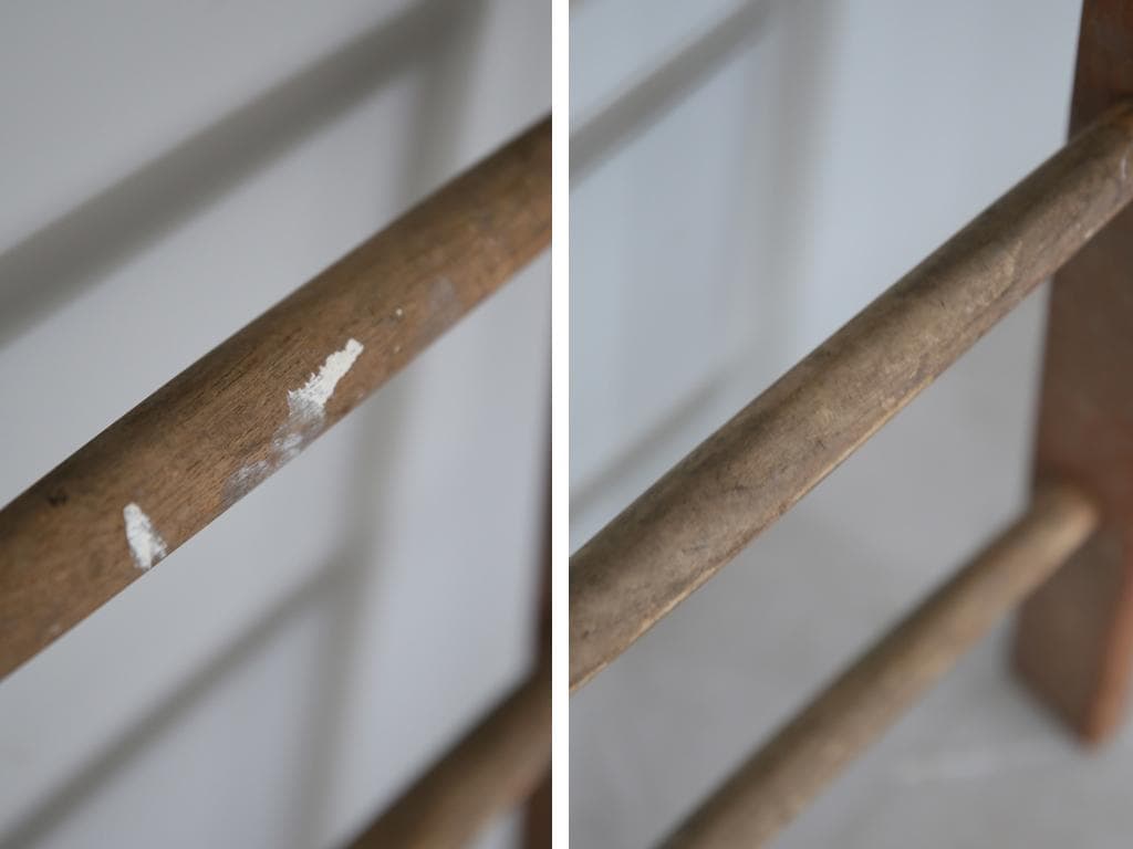 英国アンティーク木製ラダー/脚立はしご/階段ステップ/吊ハンガー85-216-3