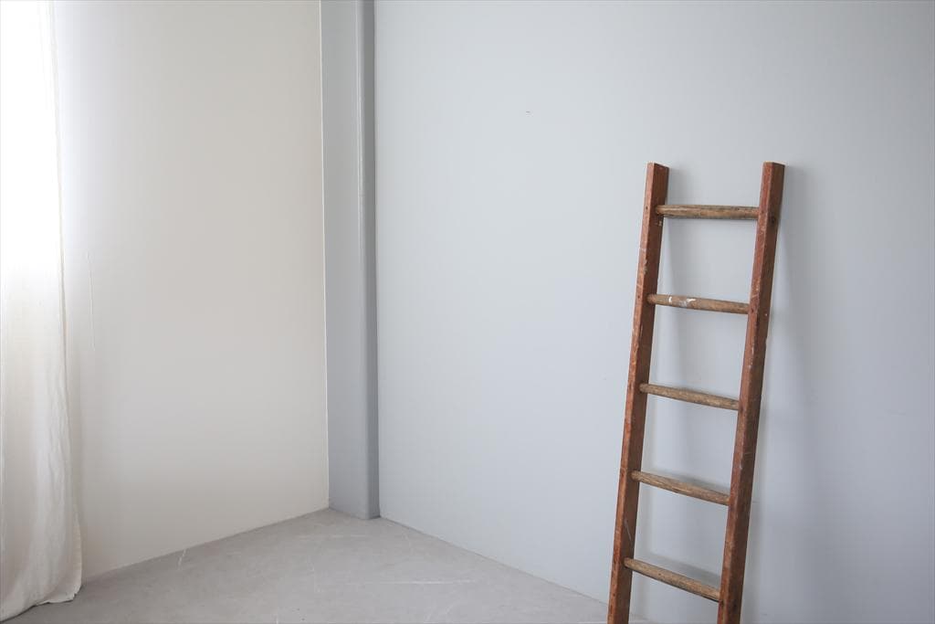 英国アンティーク木製ラダー/脚立はしご/階段ステップ/吊ハンガー85-216-3