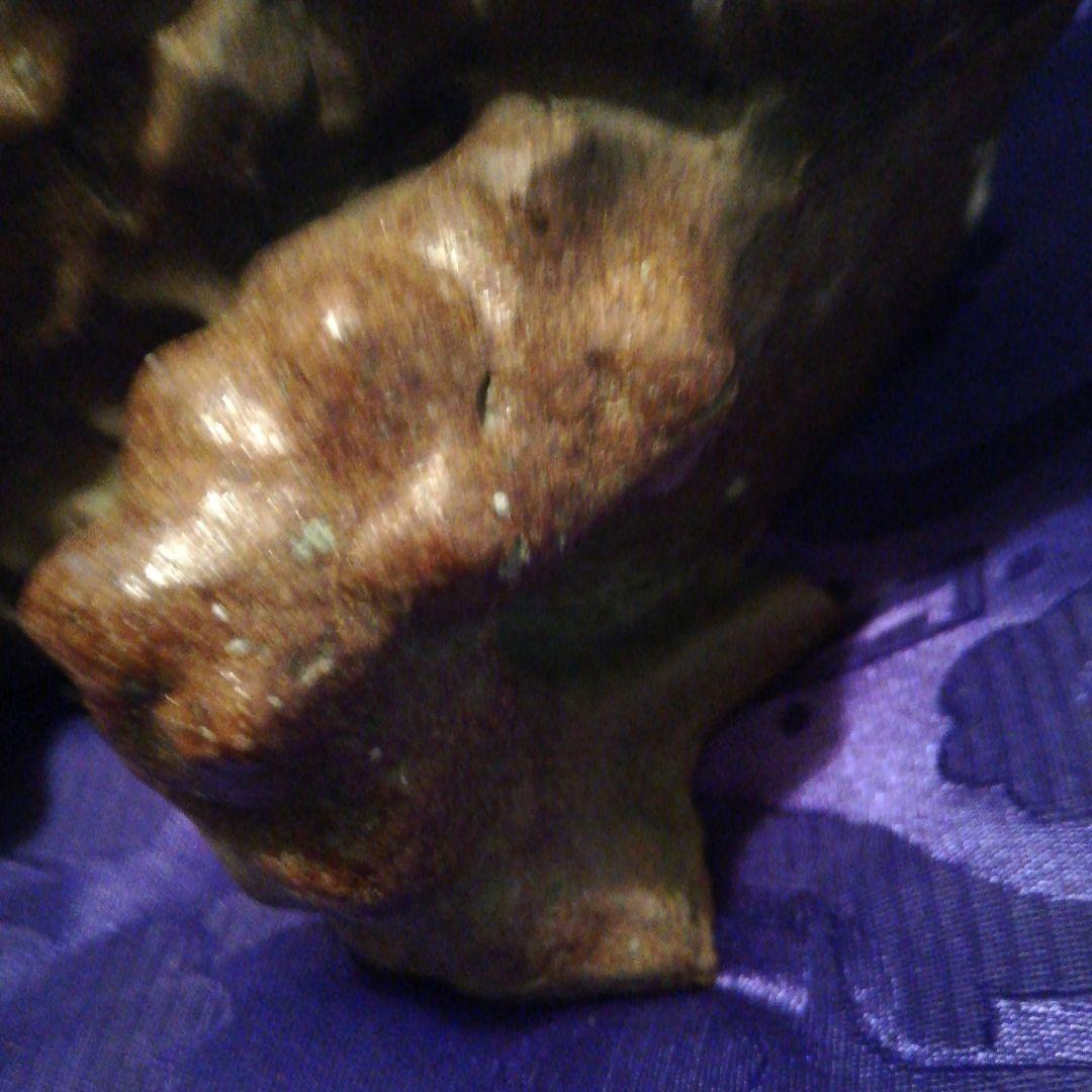 ガマガエル稀少大珍品レア手練り細密造形美術旧家蔵出全長約40センチ