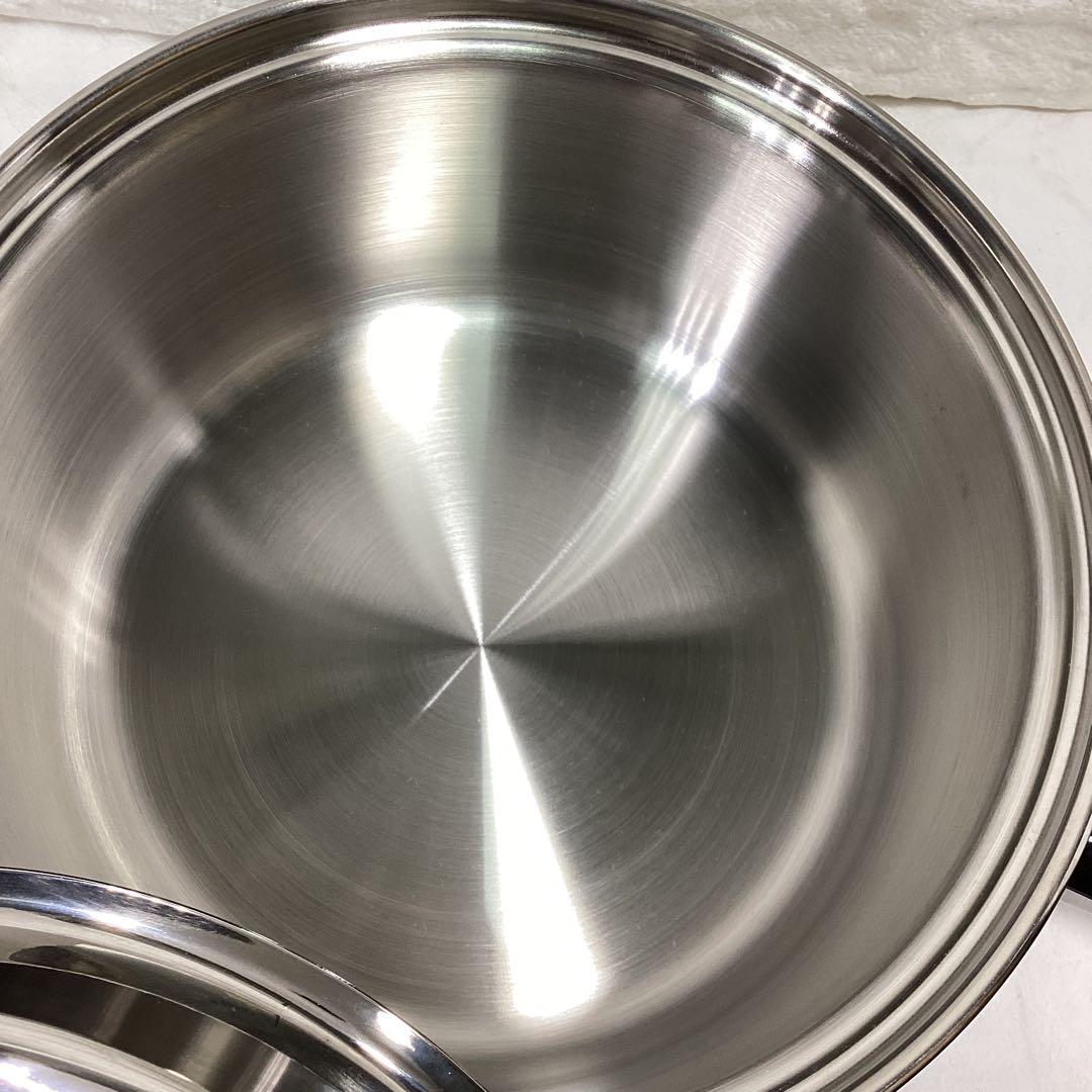 S4　未使用品　アムウェイ　Queen 鍋　片手鍋　18/8　直径21ｃｍ