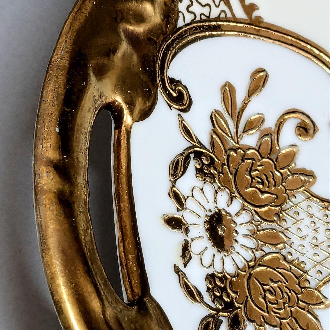 貴重な美品✨オールドノリタケ金盛上花籠装飾図紋マルキ印プレート大皿