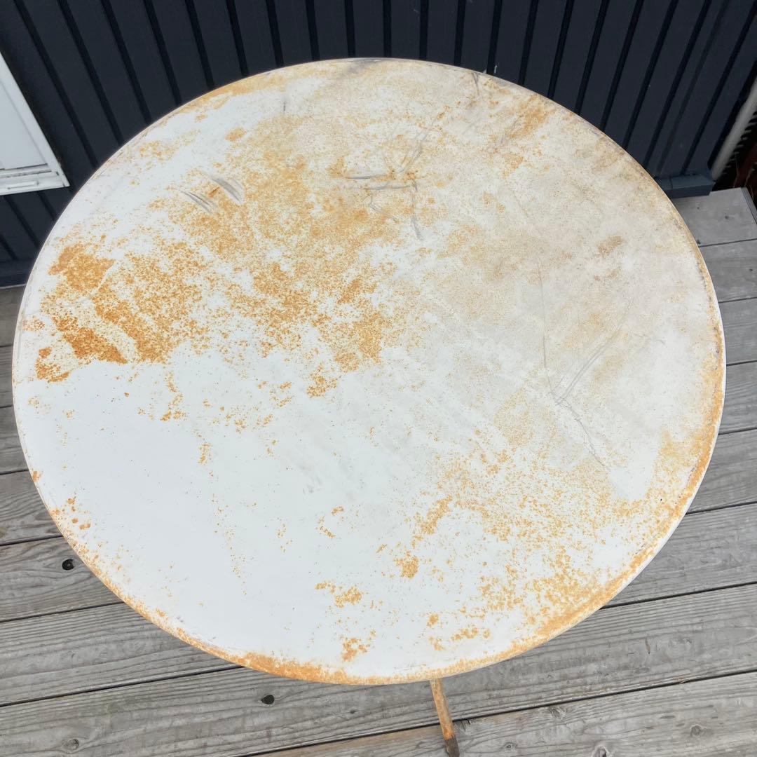 フランスアンティーク 丸型アイアンテーブル ラウンドテーブル