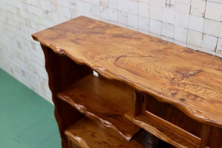 GMFO11○世界遺産屋久杉 最高級 茶棚 飾り棚 キャビネット サイドボード
