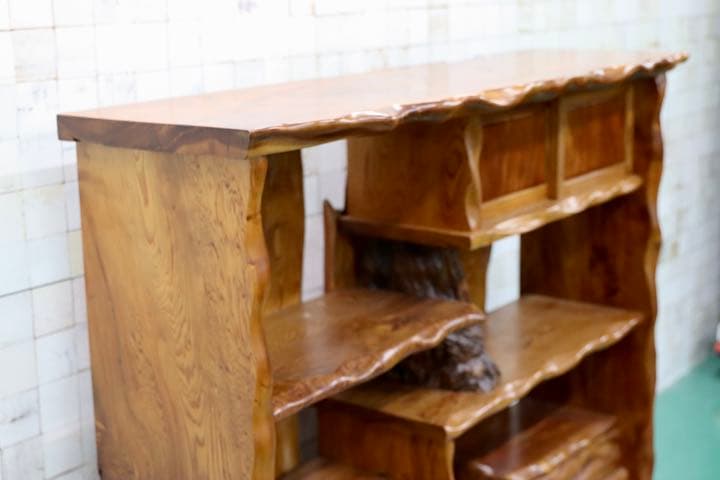 GMFO11○世界遺産屋久杉 最高級 茶棚 飾り棚 キャビネット サイドボード