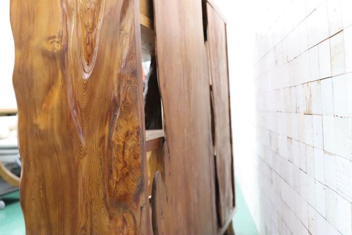 GMFO11○世界遺産屋久杉 最高級 茶棚 飾り棚 キャビネット サイドボード