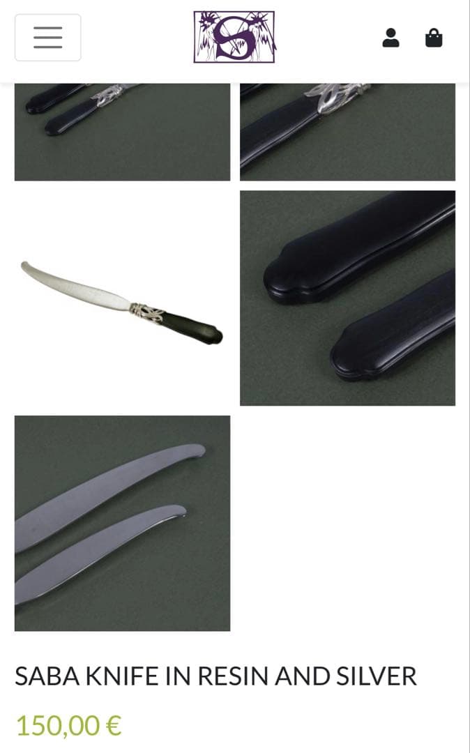 フランス Siecle シエクル テーブルナイフ SABA シルバープレート