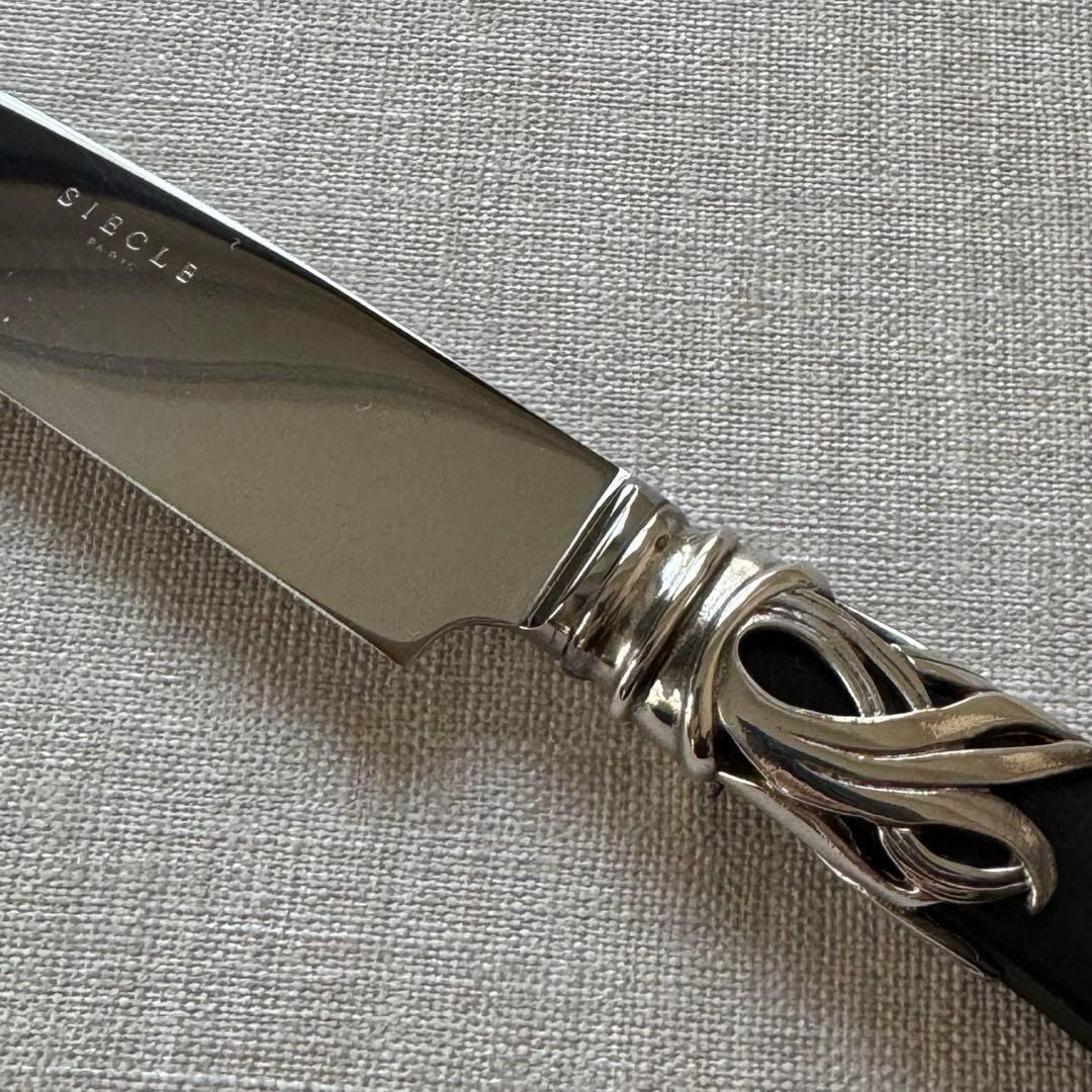 フランス Siecle シエクル テーブルナイフ SABA シルバープレート