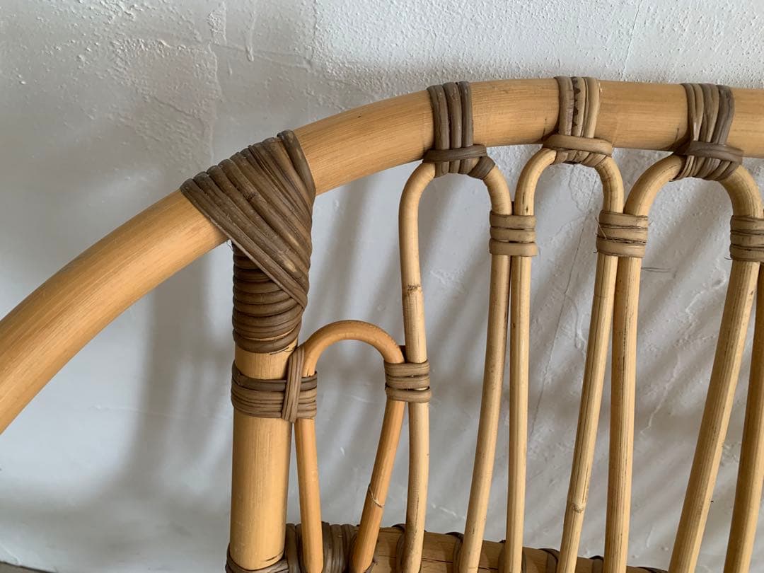 ラタン 2人掛けソファ 110cm幅