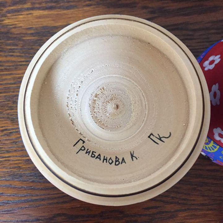 ＊訳あり ロシア雑貨☆ネコマトリョーシカ(6P)招き猫 縁起物 エカテリーナ作