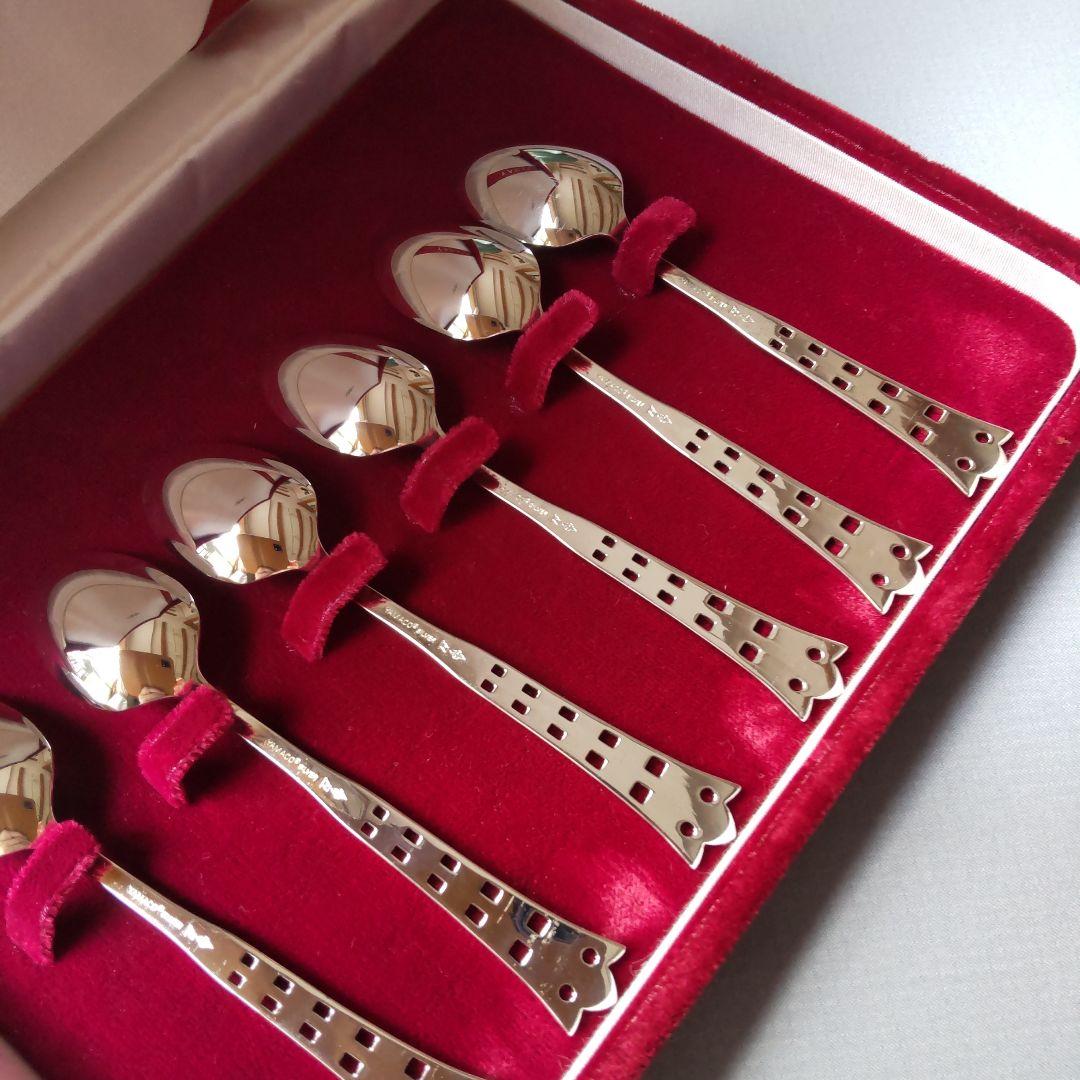 山崎金属工業 YAMACO 純銀スプーン アテネコーヒースプーン6本