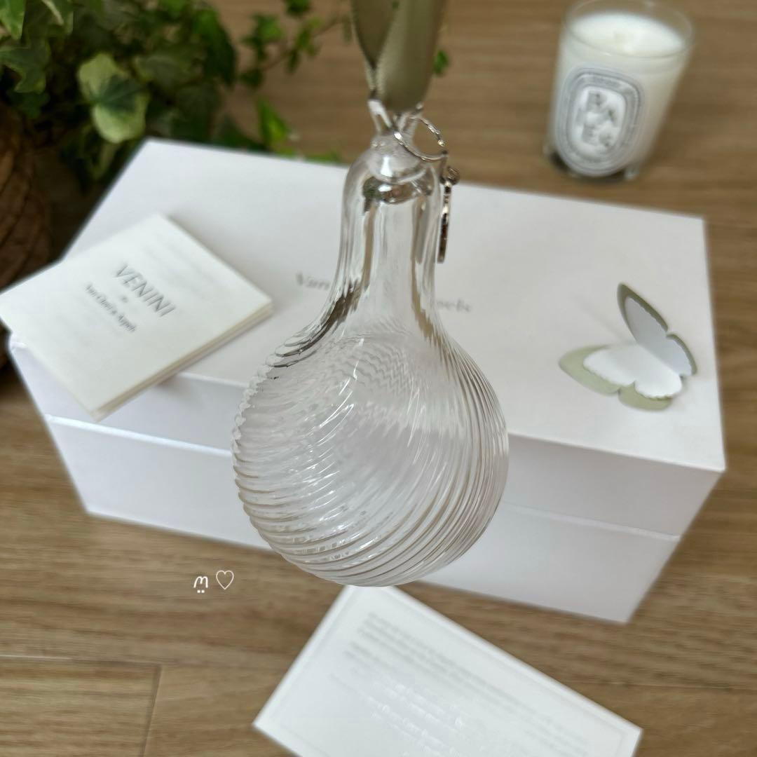 ヴァンクリーフ&アーペル　ノベルティVENINIガラス製オーナメント2個組ギフト