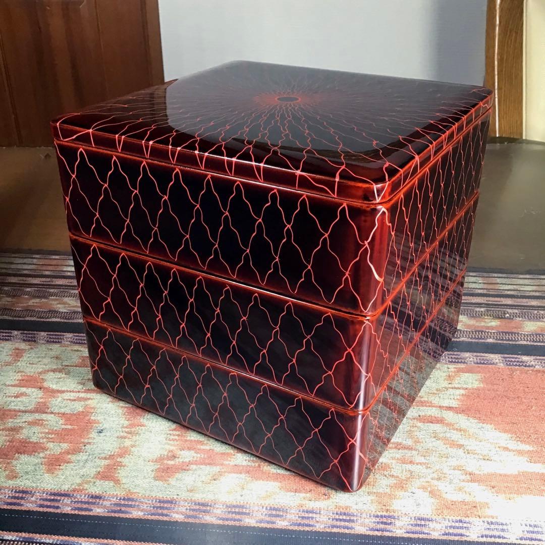 『メルうー特価』　越前塗　三段重