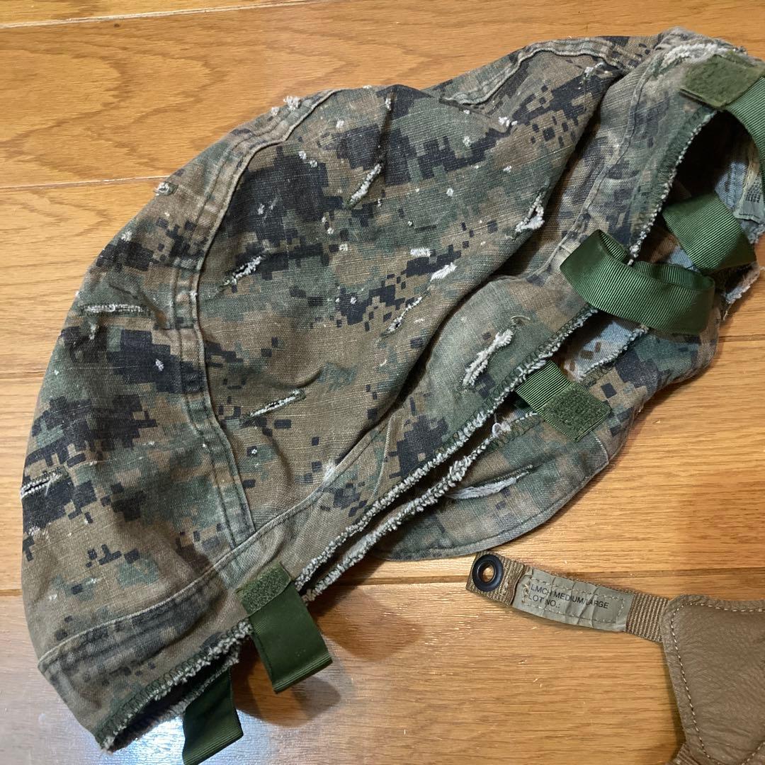実物 LWH MARPAT ヘルメットカバー チンストラップ セット M-L