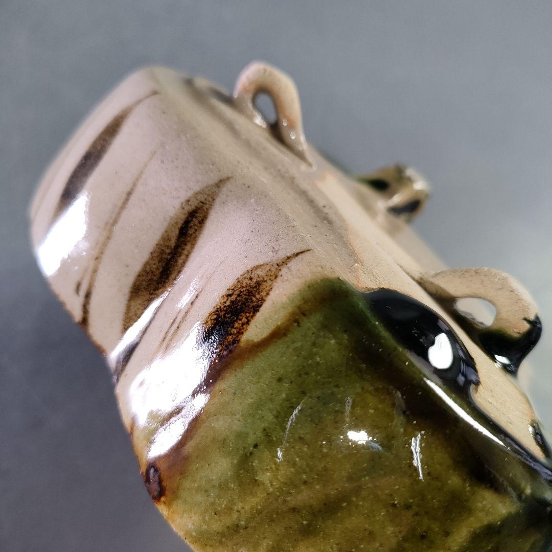 A1160-3/寿康窯/柳楽泰久 作/織部千鳥形向付5客/共箱/飾鉢/懐石道具