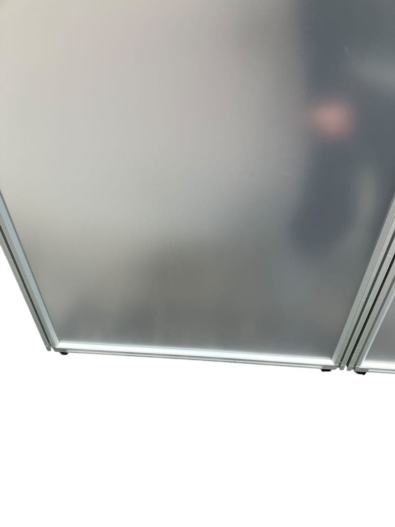 【美品】パーテーション 2枚セット アルミ オフィス 衝立 間仕切り 目隠し