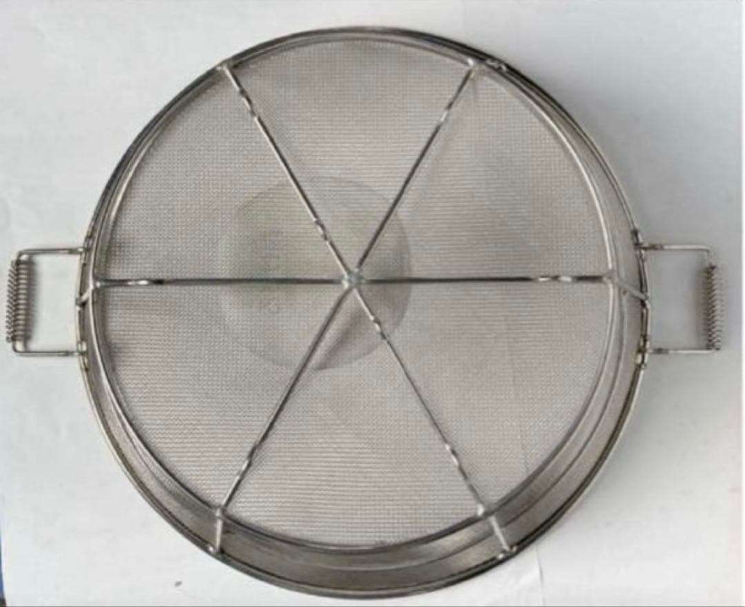 新品未使用】18-8弁慶ざるシリーズ 揚げざる55cm 取手付き