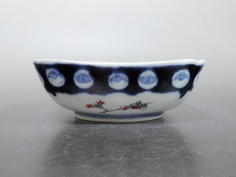 古伊万里 色絵 窓絵 花鳥紋の図 四方角皿 5客 1221AS-BFg - メルカリ