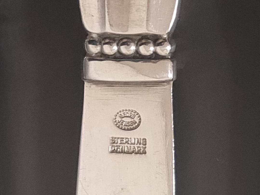 ジョージジェンセン エコーン バター ナイフ 2本 純銀製 アンティーク