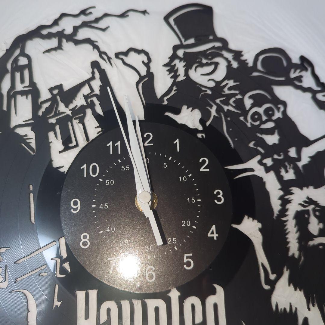 ホーンテッドマンション　ビニール　レコード　壁時計　掛け時計　時計　壁掛け時計
