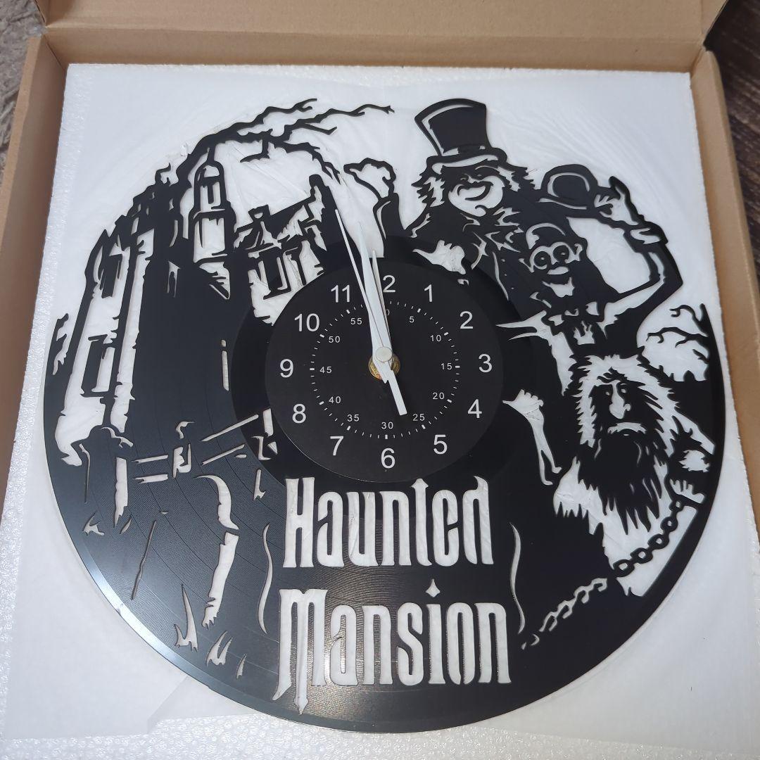 ホーンテッドマンション　ビニール　レコード　壁時計　掛け時計　時計　壁掛け時計