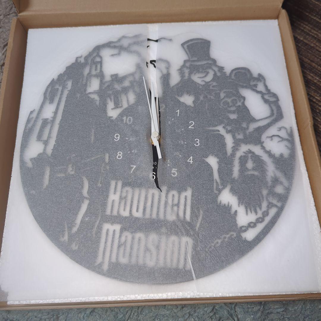 ホーンテッドマンション　ビニール　レコード　壁時計　掛け時計　時計　壁掛け時計
