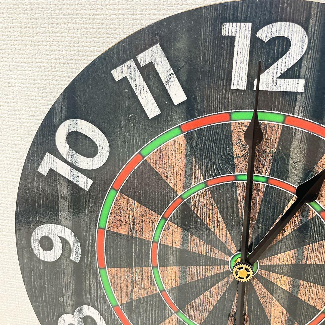 【新品・未使用品】ダーツボード 壁掛け時計 静音 オシャレ