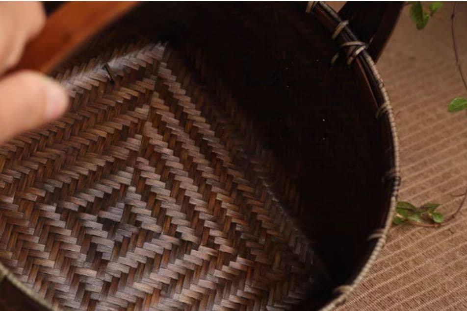 竹細工 かご 収納 手作工芸品 極上品 市場かご 手提かご 買い物かご
  新品