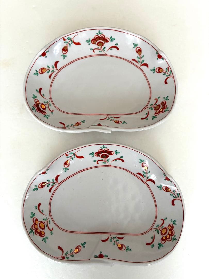 たち吉 橘吉 赤絵花文 和皿 金彩 中皿 楕円皿 - メルカリ