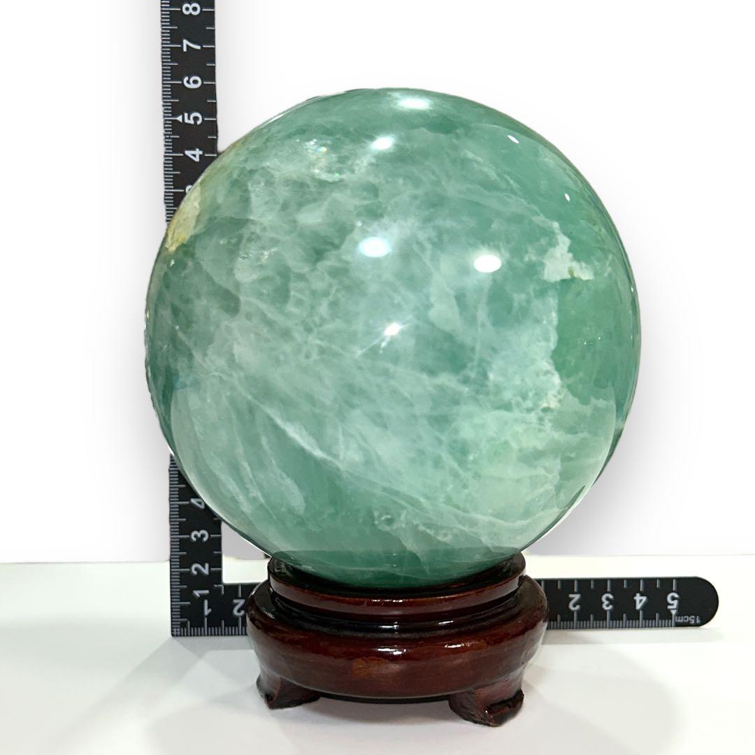 天然石 パワーストーン ボール グリーン 球体 置物 水晶 12cm 3.2kg