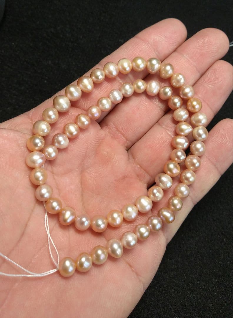 淡水パール《桜ピンク》連材《３本セット》