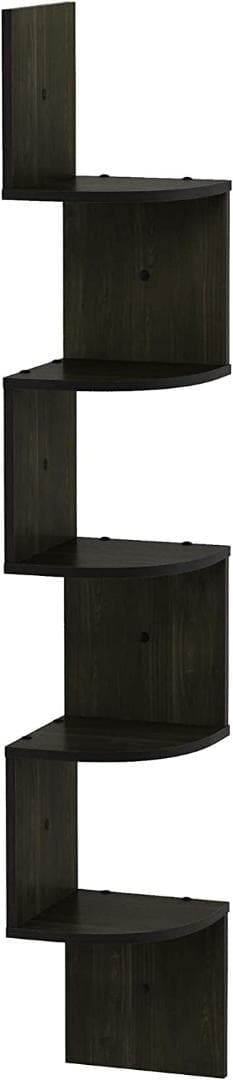 エスプレッソ コーナーシェルフ 壁掛け 5段 ロッシ