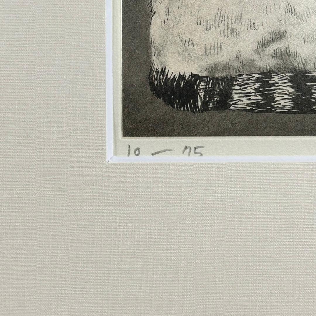 最終値下げ】美品 小泉淳作「猫」銅版画 直筆サイン・落款入り 額縁