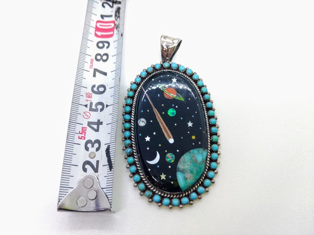 インディアンジュエリー　宇宙　インレイ　　ヘッド