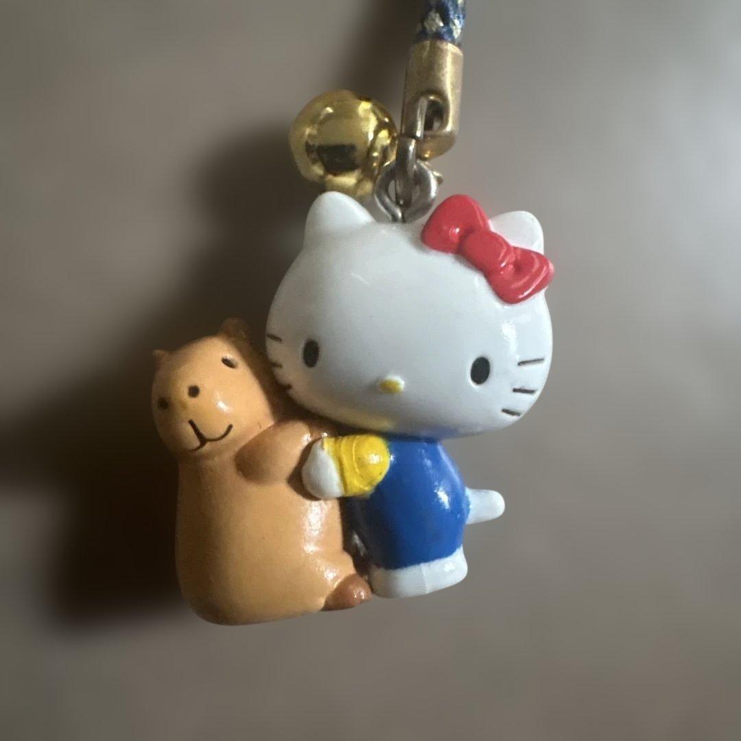 ご当地キティ ストラップ 伊豆 カピパラ ブルー