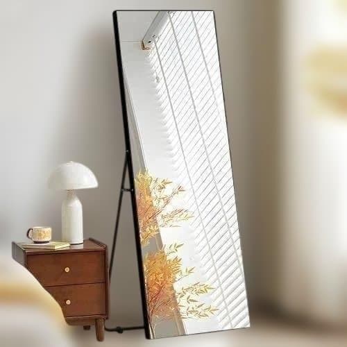 全身鏡 スタンドミラ 姿見 大型 160*50CM ブラック250626-7