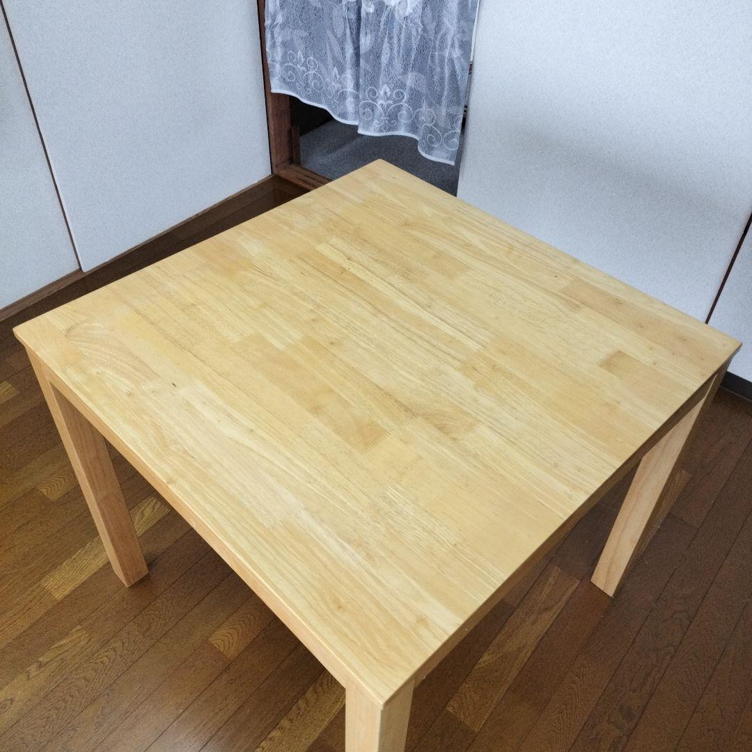 ナチュラルウッド正方形テーブル