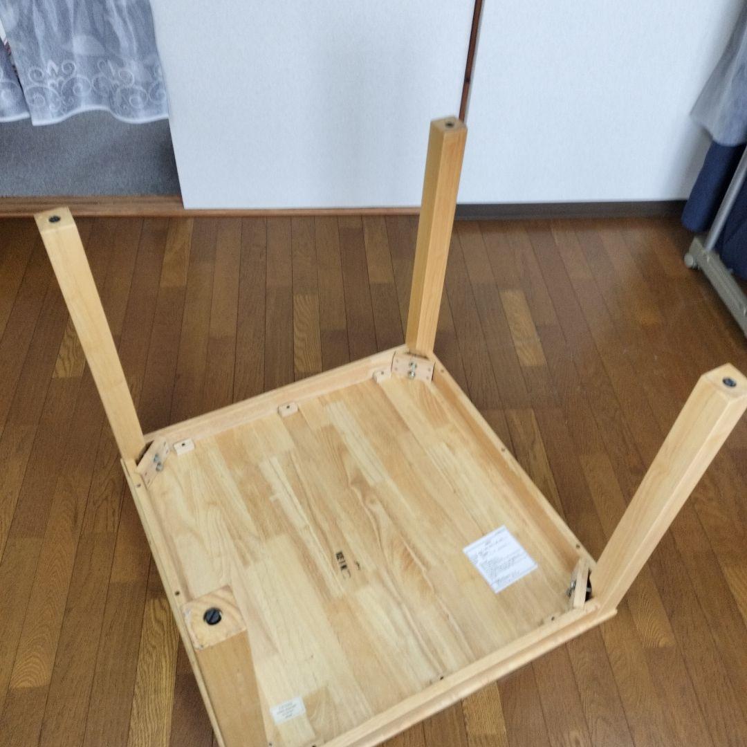 ナチュラルウッド正方形テーブル