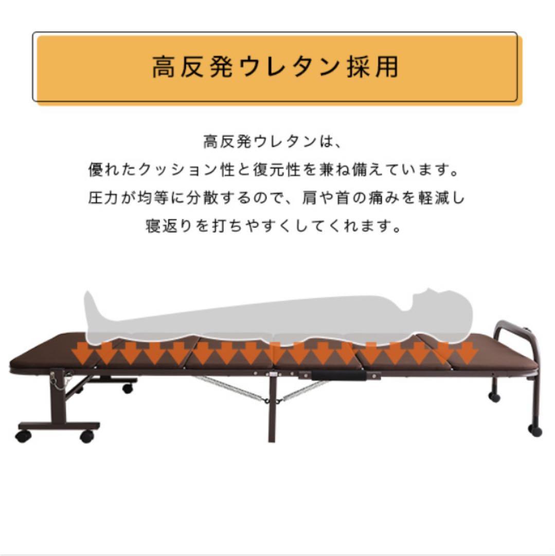 人気商品!!折り畳みパイプベッド ブラウン 折りたたみ コンパクト 布団干し